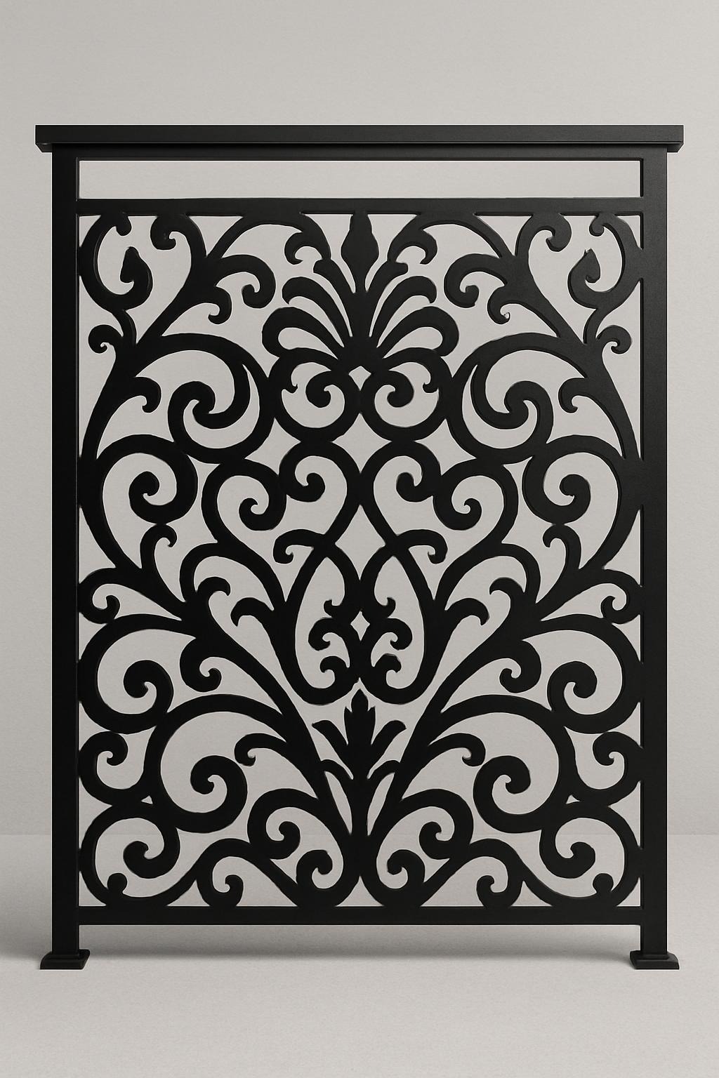 CNC railing jali work black